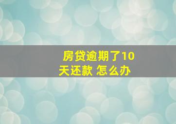 房贷逾期了10天还款 怎么办